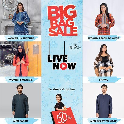 Bonanza.Satrangi Big Bag Sale! discounts start from 10 and goes upto